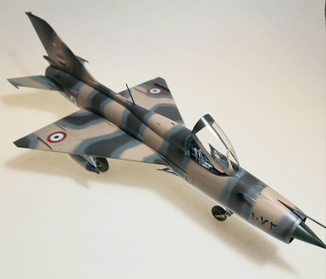 MiG 21PF (Academy 1/48)
Markings are for Egyptian Air Force during the 1973 Yom Kippur war.
